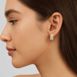 Argollas Huggies Elegance con Baño de Oro y Oro Blanco - Imagen 2