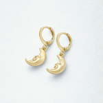 Aretes Luna en Baño de Oro – Elegancia Nocturna