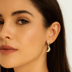 Aretes Luna en Baño de Oro – Elegancia Nocturna - Imagen 2