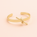 Pulsera Ajustable con Nudo en Baño de Oro para Damas