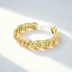 Pulsera Ajustable Damas Estilo Cadena Elegante en Baño de Oro