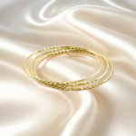 Set de 3 Pulseras Doradas para Dama