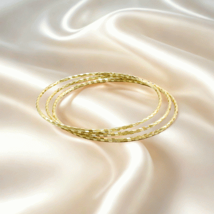 Set de 3 Pulseras Doradas para Dama