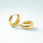 Argollas Clásicas Doradas Bañadas en Oro para Damas