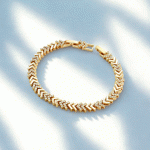 Pulsera Damas Bañada en Oro con Diseño de Flechas y Circones