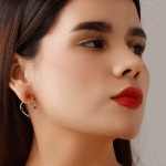 Aretes Corazón Multicolor Bañados en Oro - Imagen 2