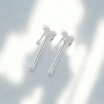 Aretes Corazón Derretido Bañados en Plata para Damas