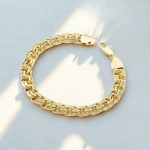 Pulsera Cadena Clásica Bañada en Oro para Damas