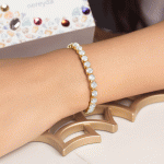 Pulsera Tennis Clásica Bañada en Oro con Circones Brillantes - Imagen 2