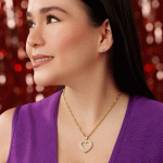 Juego de Cadena con Dije de Corazón y Aretes Bañados en Oro - Imagen 2