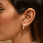 Aretes de Aza en Forma de Corazón Bañados en Oro - Imagen 2