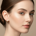 Argollas Huggies de Lujo Bañadas en Oro con Circones Brillantes - Imagen 2