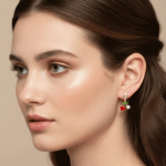 Argollas Huggies Corazón y Perla Bañadas en Oro - Imagen 2