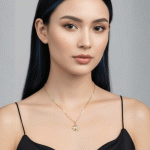 Collar de Sol con Carita Sonriente en Baño de Oro - Imagen 2