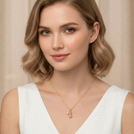 Cadena Bañada en Oro con Dije de Osito con Corazón y Circonita - Regalo Ideal - Imagen 2