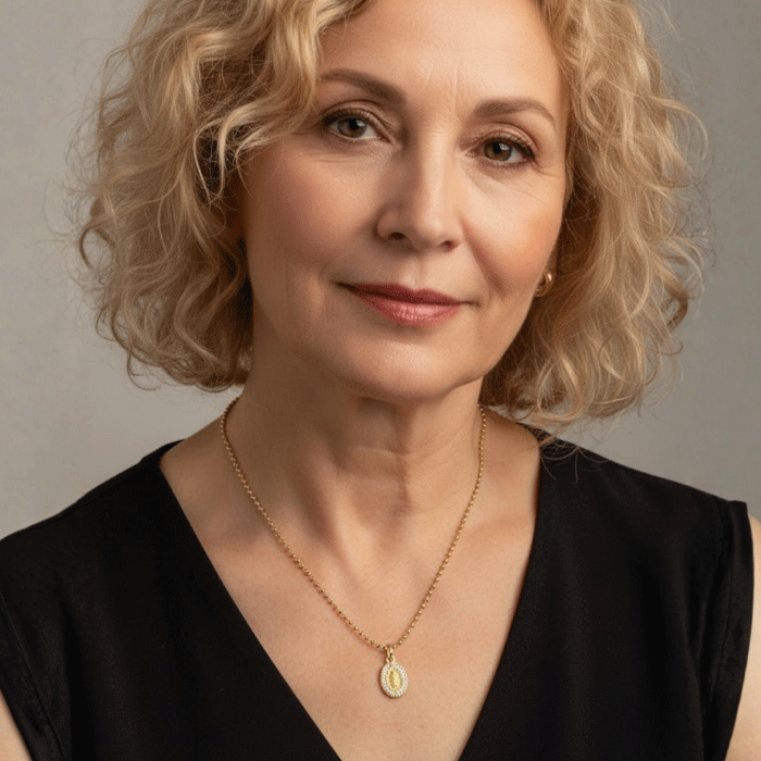 120 Cadena Bañada en Oro con Dije de la Virgen de Guadalupe y circones - Imagen 2