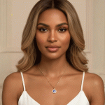 Cadena Ojo Turco Bañada en Oro y Circones | Protección Elegante - Imagen 2