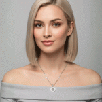 Collar con Dije Redondo de León y Circones - Baño de Plata - Imagen 2