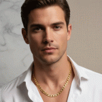 Cadena Gruesa de Eslabones Estilo Cubano Bañada en Oro - Imagen 2