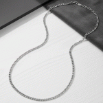 Cadena Fina de Acero Inoxidable para Hombre - Estilo Clásico Cubano