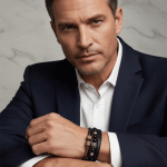 Set de 3 Pulseras Masculinas: Cuero Trenzado y Detalles Metálicos - Imagen 2