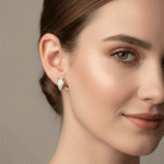 Aretes Serpiente Dorada con Circones – Baño de Oro y Detalle en Verde Esmeralda - Imagen 2