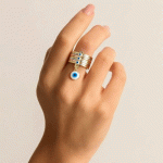 Anillo Ojo Turco "7 Tratados" en 3 Oros – Protección y Estilo - Imagen 2