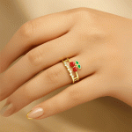 Anillo Ajustable Cereza Bañado en Oro 18K - Imagen 2