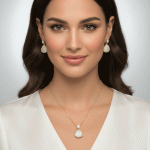 Juego Elegancia de Lágrima Pavé Bañado en Oro - Imagen 2