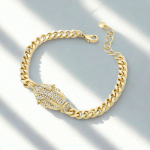 Pulsera de Virgen Orante Bañada en Oro