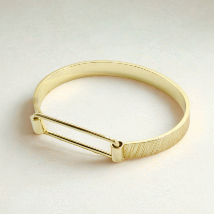 Pulsera Rígida Minimalista Bañada en Oro