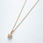 Cadena Estrella Brillante Bañada en Oro