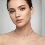 Cadena con Dije de Corona Bañada en Oro - Imagen 2