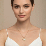 Cadena con Dije de Paloma Bañada en Oro - Imagen 2