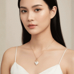 Cadena con Dije de Corazón con Corona Bañada en Oro - Imagen 2