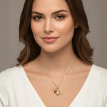 Cadena con Dijes Frutales Bañada en Oro - Imagen 2