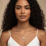 Cadena con Dije de Calavera con Circones Bañada en Oro - Imagen 2