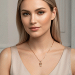 Cadena con Dije de Calavera Lisa con Circones Bañada en Oro - Imagen 2