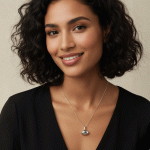 Collar con Dije Inflado Bañado en Plata - Imagen 2