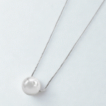 Collar con Dije Esfera Inflada Bañado en Plata