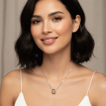 Collar con Dije Esfera Inflada Bañado en Plata - Imagen 2