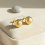 Aretes Topos Medianos Bañados en Oro