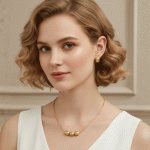 Juego de Collar y Aretes Esencia Dorada Bañado en Oro - Imagen 2