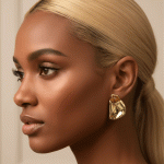 Aretes Orgánicos Bañados en Oro - Diseño Moderno y Elegante - Imagen 2