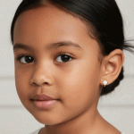 Argollas Huggies 'Cluster Floral' para Niñas - Baño en Oro con Ramillete de Circones - Imagen 2