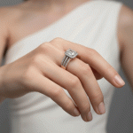 Anillo Royal Princess Bañado en Oro Italiano 24KT con Circones Corte Esmeralda - Imagen 2