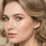 Aretes Rectangulares Bañados en Oro Italiano 24KT con Detalle en Oro Blanco y Circones - Imagen 2