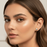 Aretes Cuadrados Luxury Cruzados – Baño en Oro Italiano 24KT y Oro Blanco - Imagen 2