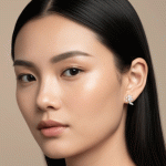 Aretes Libélula Brillante en Oro Italiano 24KT con Baño de Oro Blanco - Imagen 2