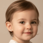 Aretes Ortopédicos para Bebé Bañados en Oro – Cangrejitos con Circón Brillante - Imagen 2